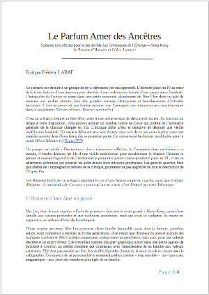 Couverture de Le Parfum Amer des Anc&ecirc;tres